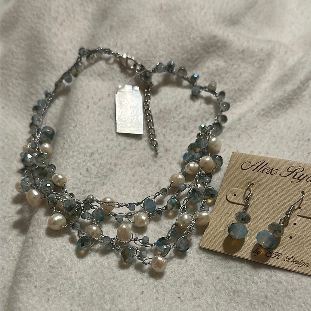Alex Ryan Jewelry Set with Blue and White Accents